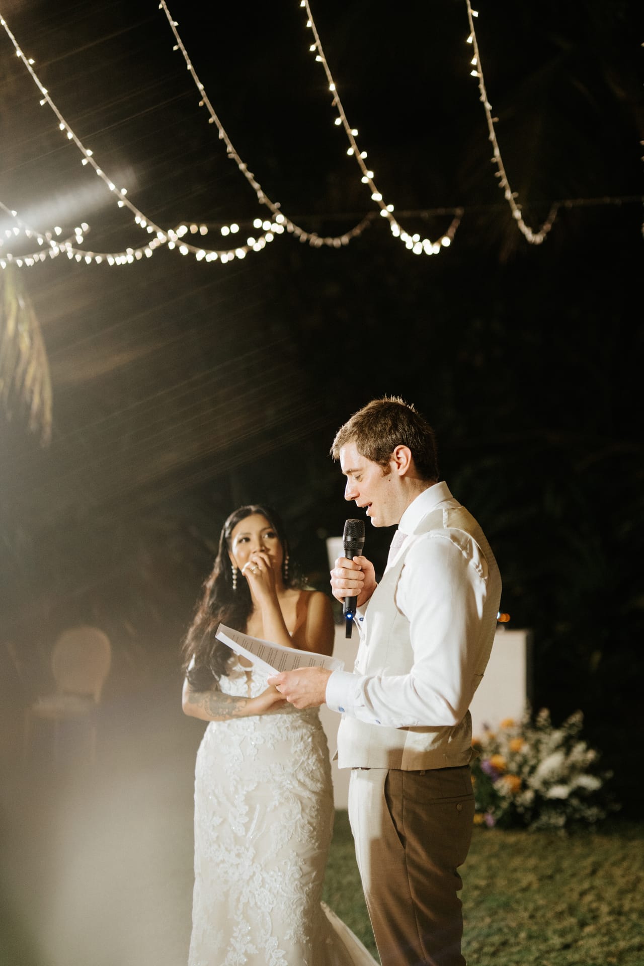 The reception at Tami and Rory's Bali wedding